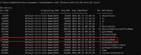 repadmin showobjmeta|repadmin how to check replication.